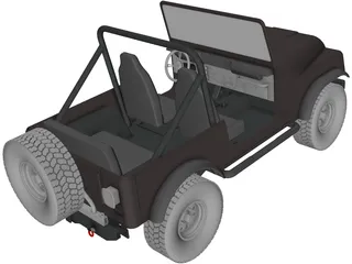 Jeep Wrangler CJ7 (1978) 3D Model