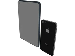 Apple iPad Mini and iPhone 5 3D Model
