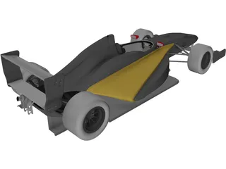 Formula 2000 Racing Car 3D Model
