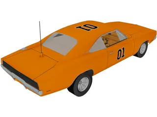 Dodge Charger General Lee (1969) 3D Model