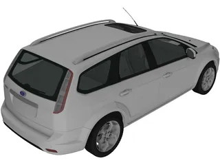 Ford Focus Station Wagon (2008) 3D Model