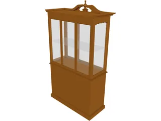 China Cabinet Queen Anne 3D Model