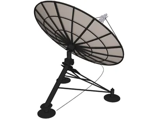 Satellite Dish Antenna 3D Model