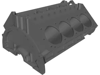 Arias Big Block Hemi Engine Block 3D Model