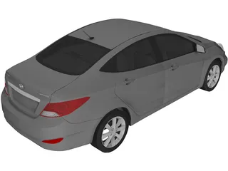 Hyundai Solaris (2012) 3D Model