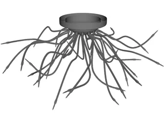 Ceiling Lamp Lussole Octopus 3D Model