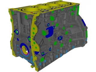 Chrysler Engine Block 3D Model