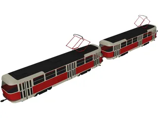 Tatra T30 Train Tramvay 3D Model