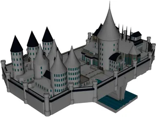 Castle Medieval Old 3D Model