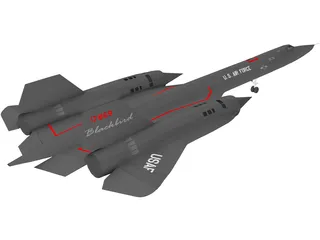 Lockheed SR-71 Blackbird 3D Model