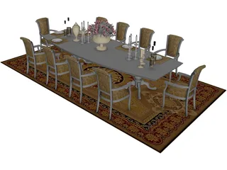 Tables and Chairs 3D Model