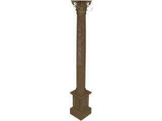 Corinthian Column 3D Model