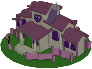 Minnie Mouse Cartoon House 3D Model