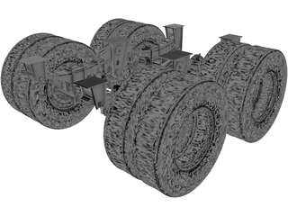 Truck Axle 12 Ton 3D Model