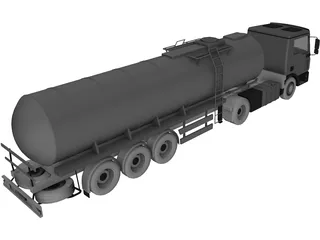 Man Truck Tank 3D Model