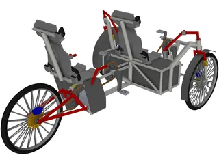 Human Power Hybrid Vehicle 3D Model