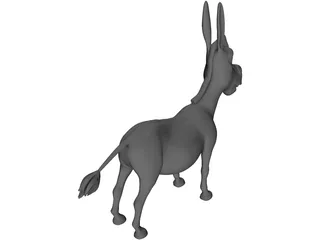 Donkey Cartoon 3D Model