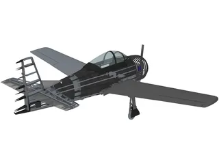 North American T-28 Trojan RC Airplane 3D Model