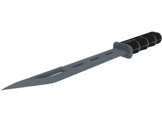 Tanto Tactical Knife 3D Model