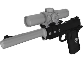 Colt 1911 Long 3D Model