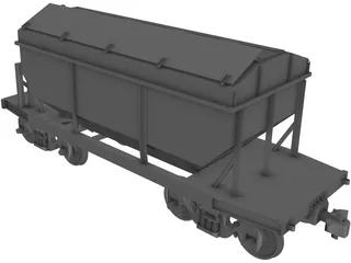 Wagon Open Lid 3D Model