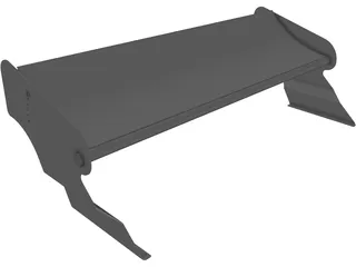 Group 5 Racing Rear Spoiler Wing 3D Model