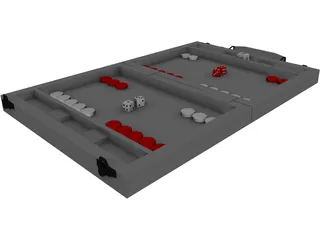 Backgammon Board 3D Model