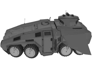 BTR Tank Future 3D Model