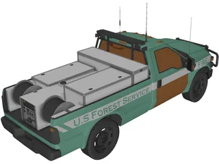 Ford F-150 US Forest Service 3D Model