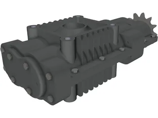 Roots Air Compressor 3D Model