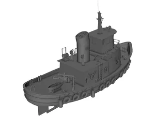 Tug Boat 3D Model