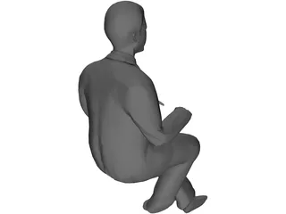 Man Sitting 3D Model