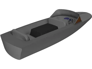 Delfin Fiber-Glass Boat 3D Model