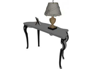 Console with Lamp 3D Model