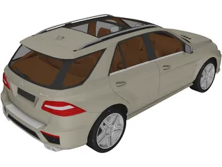 Mercedes-Benz ML63 AMG (2012) 3D Model