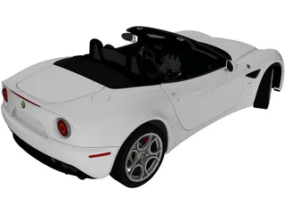 Alfa Romeo 8C Spider (2010) 3D Model