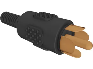 Cinch Connector 3D Model