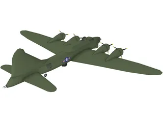 Boeing B-17G Flying Fortress 3D Model