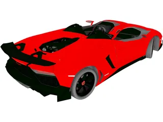 Lamborghini Aventador J Roadster (2012) 3D Model