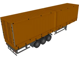 Box Trailer 3D Model