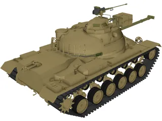 M48A3 Patton Main Battle Tank 3D Model
