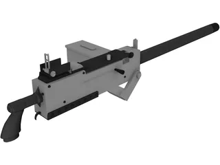 Browning M1919 3D Model