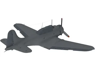 Douglas SBD Dauntless 3D Model