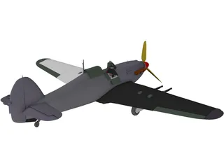 Hawker Hurricane IIC 3D Model