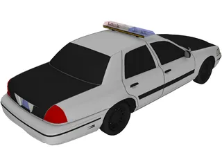 Ford Crown Victoria NYPD Police 3D Model