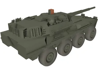 Centauro Tank Destroyer 3D Model