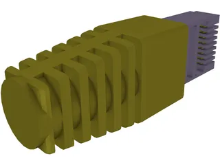 RJ-45 Connector 3D Model