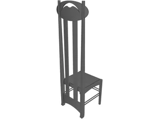 Chair Argyle Charles Rennie Mackintosh 3D Model