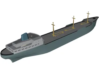 Cargo Ship 3D Model