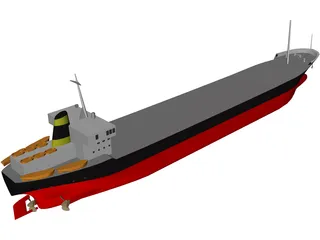 Cargo Ship 3D Model